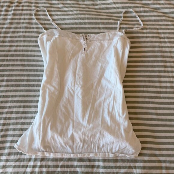 gap Tops - White Gap Cami Henley Tank 83 E 3